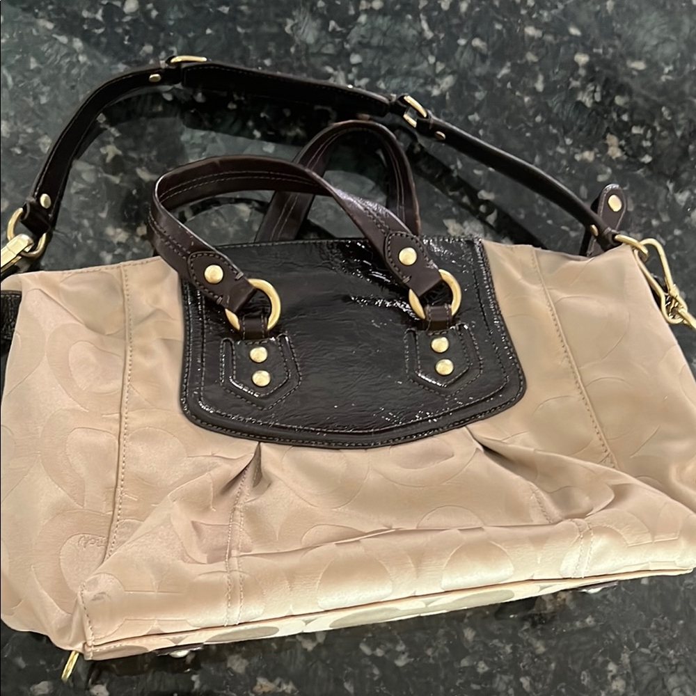 Coach Cream and Brown Satchel with Luxurious Design - Picture 8 of 11